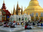 Pagoda en Yangon. Birmania.