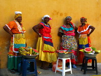 Palenqueras de Cartagena.