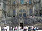 Escalinatas de la fachada del Obradoiro.