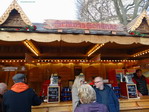 Kiosco navideño de vino caliente. Düsseldorf.