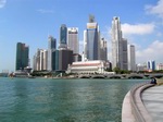 Vista de Singapur desde la bahía