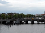 Blau brug sobre el Amstel. Amsterdam. Holanda.