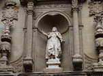 Fachada de Santiago el Real. Detalle. Logroño. La Rioja.