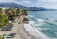 Playa del Balcón de Europa. Nerja. Málaga.
