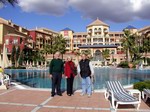 Jjulio, Pepi, su esposa y Antonio en Hotel Ferrara de Torrox