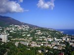 Costa del Mar Negro en Crimea. Yalta. Ucrania