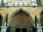 Detalle del pórtico de la Catedral de León