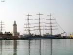 Velero en el puerto de Málaga