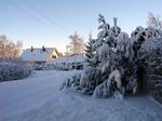 Paisaje nevado. Estonia.